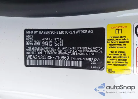 2014 BMW 428I z USA, uszkodzony, nr VIN WBA3N3C5XEF710869